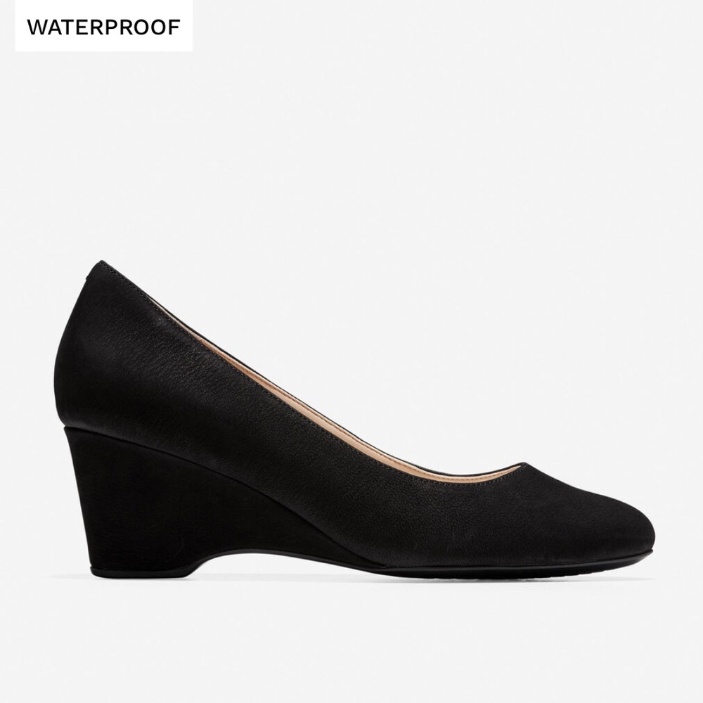 Cole Haan The Go-To Wedge Black 2.3inch wedge heel